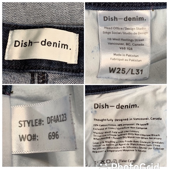 Dish Denim Dark Blue Adaptive Denim Skinny Jeans, 25 x 31 - Picture 16 of 16